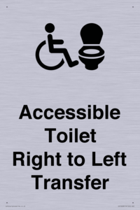 Accessible Toilet with Right to Left Transfer